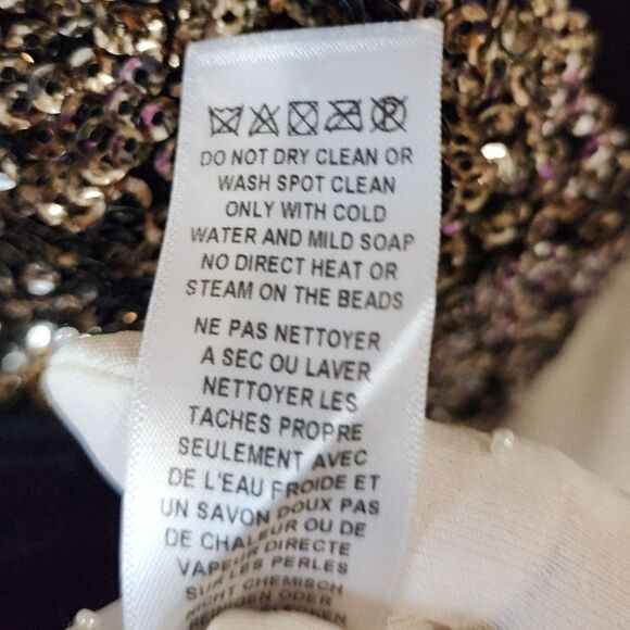 Aidan Mattox Black With Good Sequin Illusion Dress - Picture 14 of 17